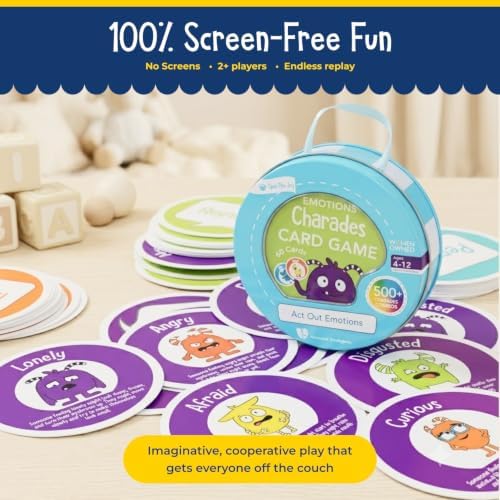 Open The Joy Emotions Charades Card Game – Kids Feelings Family Fun - Image 3