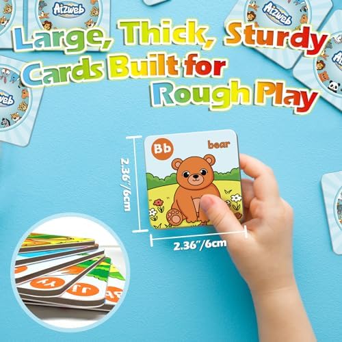 Aizweb Alphabet Match Game,Memory Game,52 Pcs ABC Learning Letter Flash Cards for Toddlers Ages 3 4 5,Educational Toys for Pre K Preschool Kindergarten Learning Activities Classroom Must Haves - Image 4