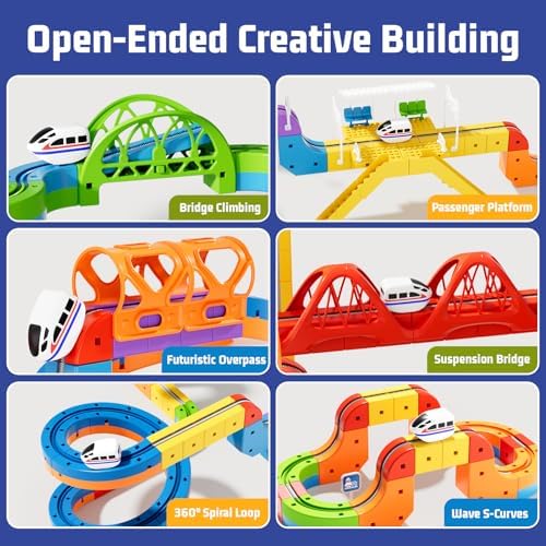 152 pcs KlickRail Electric Train Set Race Track for 3 4 5 6 7 8 Years Old - Image 6