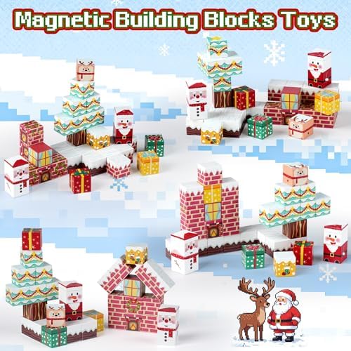 Magnetic Building Blocks for Kids 3-8, STEM Travel Toys with Storage Box - Image 2