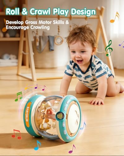 Baby Musical Drum Toy with Carousel and Microphone, 18-36 Months - Image 4