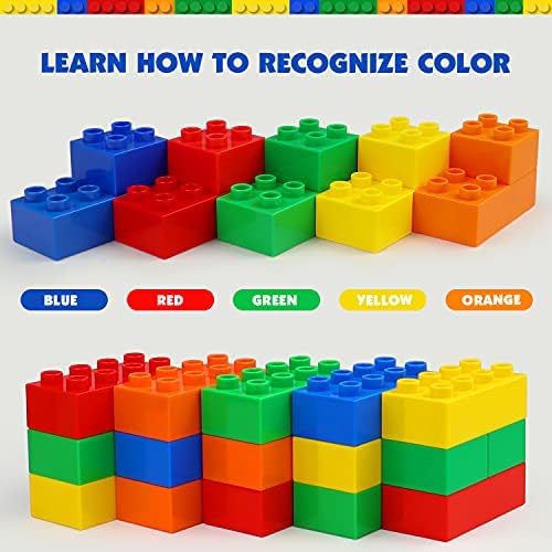 Large Building Blocks for Toddlers Kids Age 2-5, 100 PCS Set with Baseplate - Image 4