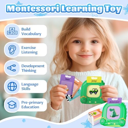 MindPal Talking Flash Cards for Toddler, Kids Learning Toys, Children's Sensory Education Speech Therapy Toys,Montessori Learning Educational Present for 3+ Year Old with 224 Sight Words - Image 4
