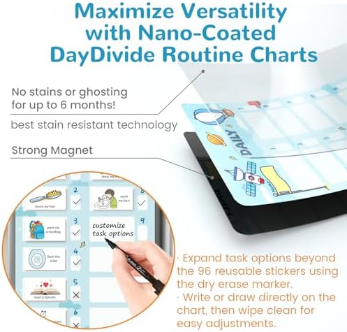 JJPRO Magnetic Bedtime/Morning/Daily Routine Chart for Kids with Reward Jar-Bedtime Checklist Toddler Reward Jar,Magnetic Chore Chart for Kids,Daily Routine Reward Chart -Outer Space - Image 5