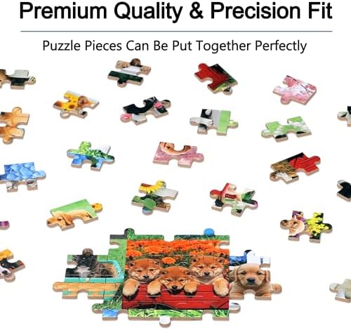 LELEMON Puzzles for Kids Ages 4-6,Cute Dogs 100 Piece Puzzles for Kids Ages 6-8 in a Metal Box,Educational Jigsaw Puzzles,Childrens 100 Piece Puzzle Games Puzzle Toys for Girls and Boys - Image 5