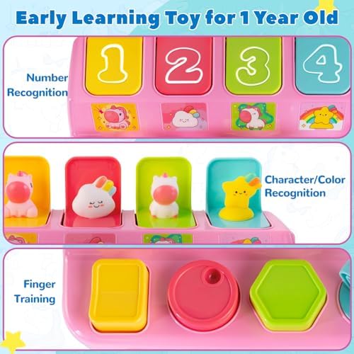 Tovol Zerky Montessori Pop Up Cause & Effect Toddler Toy for 1-3 Years Old - Image 4