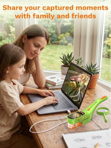 Bug Catcher for Kids with Microscope, Bug Catching Kit-Emerald Green - Image 5