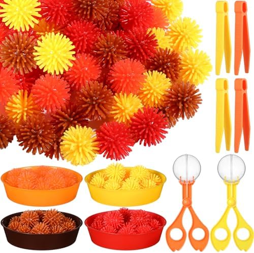 Leitee 71 Pcs Sensory Bin Filler,Orange,Autumn by Leitee