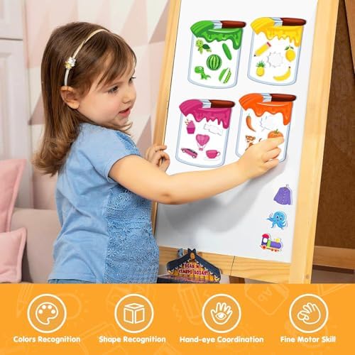 EAMAY Magnetic Color Sorting Set for Kids, Fridge Magnets for Toddlers 1-3, Preschool Circle Time Learning Center Activities, Matching Games Use on The Whiteboard - Image 2