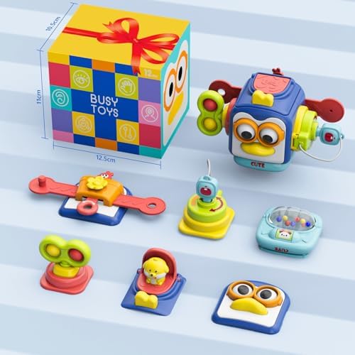 OSIMILY Toys for 1 Year Old Boy, Busy Cube Montessori Toys for 1+ Year Old,Sensory Toys for Toddlers 1-3,Fine Motor Skills Educational Toys,Birthday Gift for Baby Aged 6, 9, 10, 12, 18 Months - Image 6