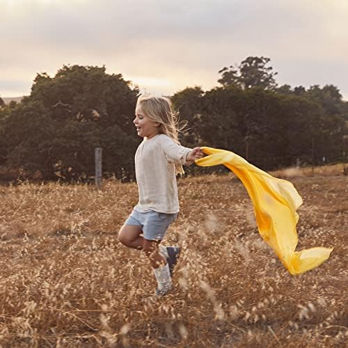 Sarah's Silks Playsilk - 100% Real Silk, Hand Dyed, Bright Colored Play Scarves | Montessori and Waldorf Toys for Dress up, Imaginative, and Pretend Play (35" x 35") - Image 2