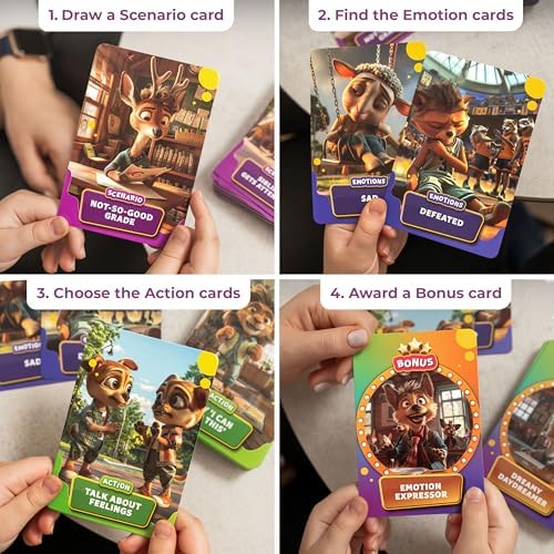 Emotions & Feelings Rumble Cards, SEL Therapy & Social Skills Game for Kids - Image 3