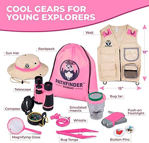 Kids Explorer Kit with Safari Vest & Hat for 3-7 Year Old Boys & Girls - Image 3