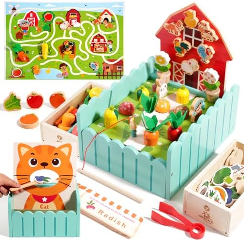 INIFEIDALA Montessori Farm Learning Game for Toddlers 3-5 by INIFEIDALA