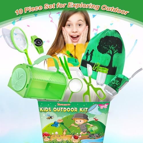 Bug Catcher Kit & Outdoor Explorer Kit for Kids, 10 Pcs Bug Catching Kit - Image 2