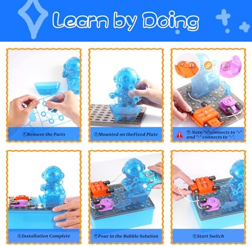 STEM Educational Toy Science Kits for Kids, Electric Bubble Machine, DIY Circuit Connections, Educational Fun Toy Gift for Children Boys Girls Ages 3 4 5 6 7 8 9 10 11 12 - Image 5