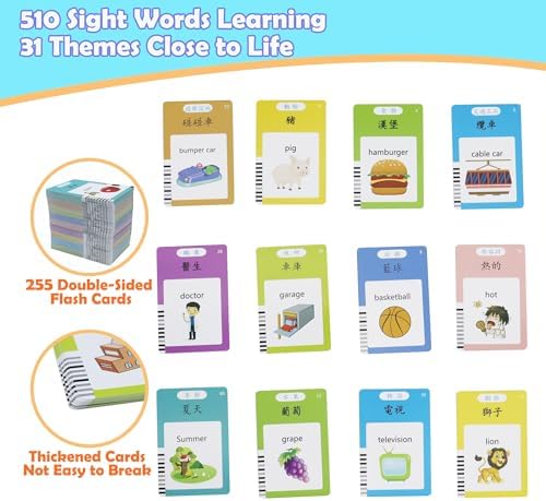 MAYAPHILOS 510 Sight Words Talking Flash Cards Cantonese and English - Image 2