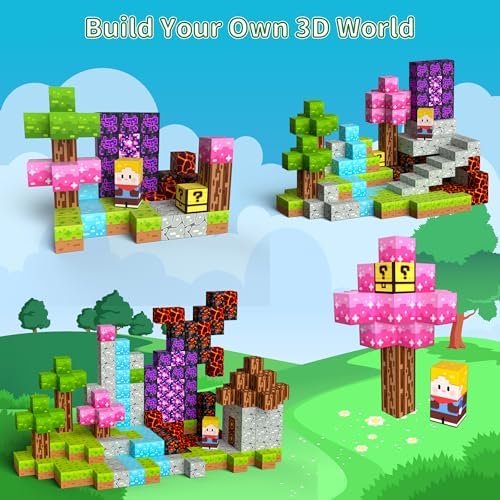 Mini Magnetic Blocks Travel Set 60PCS Building Cubes for Kids with Case - Image 5