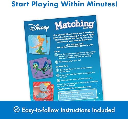 Wonder Forge Disney Matching Game - Fun Memory Game for Boys & Girls Ages 3 and Older - Featuring Classic Disney Characters - Preschool Learning Toy - Image 5