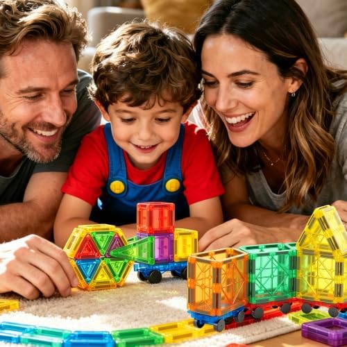 4 PCS Mini Magnetic Tiles Cars Construction Set, Magnetic Car Base - Image 7