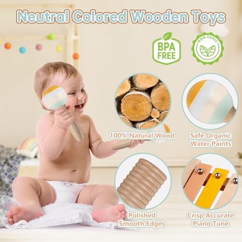 Baby Musical Instruments - Montessori Wooden Toys for Toddlers Sensory Play - Image 3