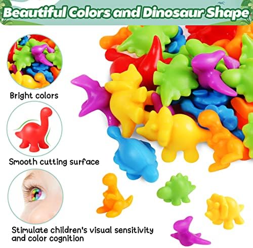 Counting Dinosaur Montessori Toys for Kids 3-5, Color Sorting Sensory Toys - Image 4