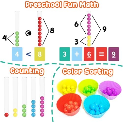 Counting and Color Sorting Toy, Preschool Kindergarten Learning Activities - Image 3