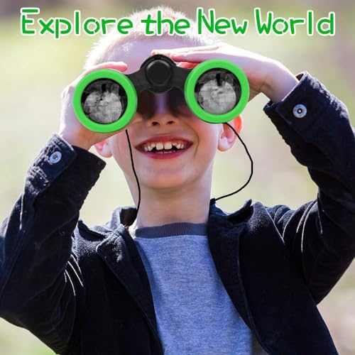Scotamalone Kids Binoculars Shock Proof Toy Binoculars Set for Age 3-12 Years Old Boys Girls Bird Watching Educational Learning Hunting Hiking Birthday Presents - Image 4