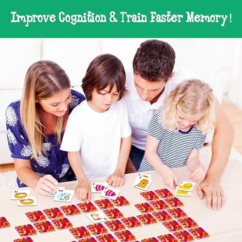 Hebayy 52 PCS Alphabet Memory Game, 26 Pairs Uppercase & Lowercase Letters Matching Game, Educational Early Learning Toy for Toddlers, Kindergarten, Kids 3+ - Image 6