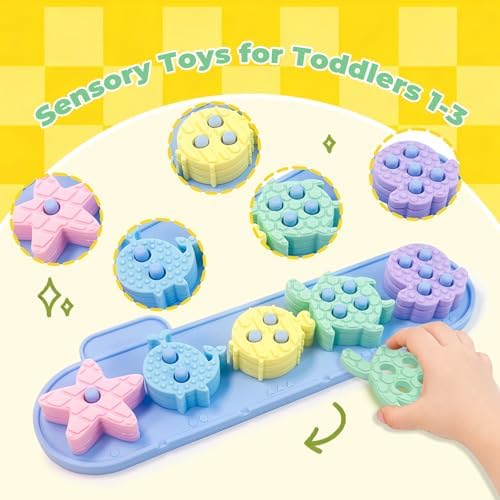 Montessori Toys for 1+ Year Old, Silicone Baby Stacking Shape Color Sorting Toys for Toddlers 1-3, Preschool Learning Activities Toddler Games, 1 2 3 Year Old Girls Boys Birthday Gifts - Image 2