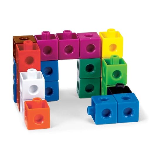 hand2mind-93538 Take Home Math Manipulatives Kit for Kids Grade K-2, with Snap Cubes, Base Ten Blocks, Cuisenaire Rods, Pattern Blocks, Color Tiles and Learning Clock, Homeschool Supplies (292 Pieces) - Image 9