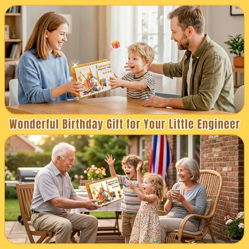 Magnetic Tiles for Kids Ages 4-8 Construction Toys with Crane Marble Run - Image 6