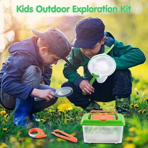 PLAY Bug Catcher Kit,Outdoor Toys for Kids Ages 4-8 8-12,Bug Catcher Vacuum with Critter Habitat Case,Butterfly net,Magnifying Glass,Toddler Outside Toys for 3 4 5 6 7 8+ Year Old Boys Birthday Gift - Image 2