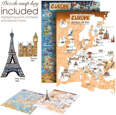 Jigsaw Puzzles for Adults 1000 Piece Map of Europe Puzzle - European Jigsaw 1000 Piece Jigsaw Puzzles for Adults and Kids - Geography Gifts by bopster - Image 5