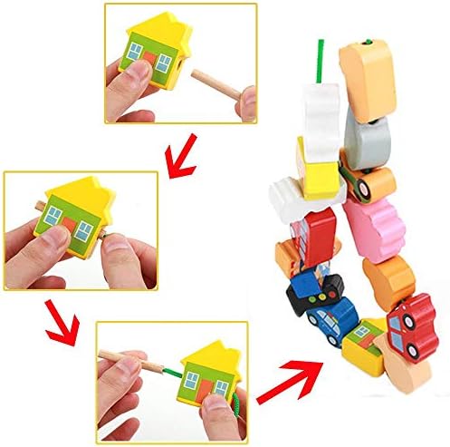 Wooden Educational Toys Wooden Shape Color Sorting Preschool Stacking Blocks Toddler Puzzles Toys Early Childhood Development Toys for Fine Motor Skills Birthday Gifts for Boys and Girls ((16 Pieces)) - Image 4