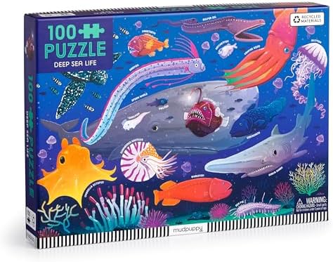 Mudpuppy - Deep Sea 100 Piece Jigsaw Puzzle for Kids by Mudpuppy
