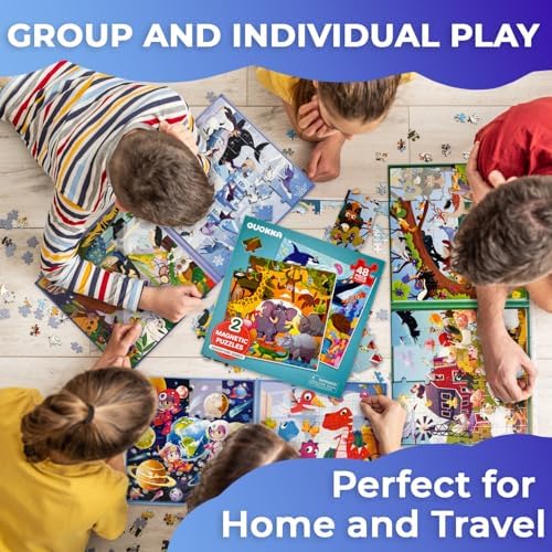 Magnetic Puzzles for Toddlers 3-5 - 2x48 Pieces Travel Games for Kids 2-4 - Image 4
