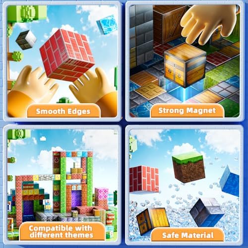 Magnetic Blocks Toys for Kids, 200PCS Magnetic Building Blocks, STEM Montessori Sensory Stacking Toy for Boys Girls Age 3 4 5 6 7 8 9 10, Christmas Birthday Gifts for Boys and Girls Age 3+ - Image 4