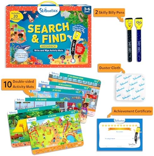 Skillmatics Search & Find Megapack and Search & Find Animals Bundle, Educational Game, Perfect for Kids, Toddlers Who Love Toys, Art and Craft Activities, Gifts for Girls and Boys Ages 3, 4, 5, 6 - Image 3