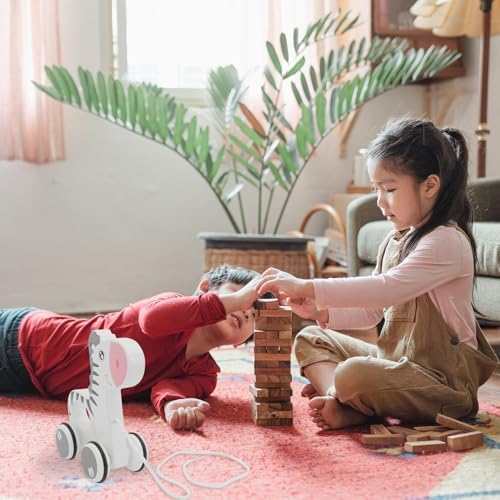 Wooden Animal Pull Along Toy Cart for Toddlers and Babies - Image 6