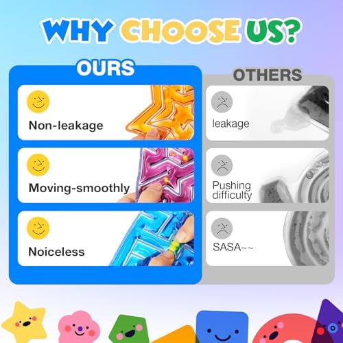 Sensory Toys Fidget Autism Toy for Kids: 8 Pack Gel-Filled Maze Squeeze Sensory Toys for Children - Calming Fidget Toys for Classroom - Image 3
