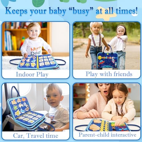 Montessori Busy Board Sensory Toddler Activity Book (Planet) - Image 5