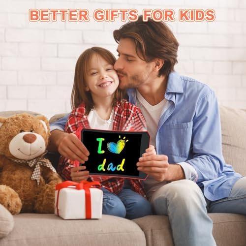 cimetech LCD Writing Tablet, 2 Pack Toddler Kids Toys, Red and Orange - Image 4