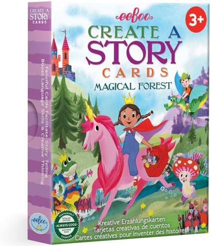 eeBoo: Magical Forest Create a Story Pre-Literacy Cards, 36 Cards with Colorful Characters, Encourages Imagination, for Ages 3 and up by eeBoo