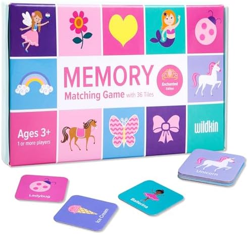 Wildkin Memory Matching Game – 18 Educational Pairs for Toddlers & Preschool - Enchanted by Wildkin