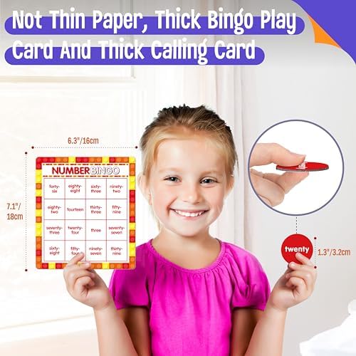 SpriteGru Number Bingo Game, Number 1-100 Bingo Board Game Learn & Count to Read 2 Versions Number Recognition Game for Kids 5-12, Perfect for Classroom & At Home - Image 3