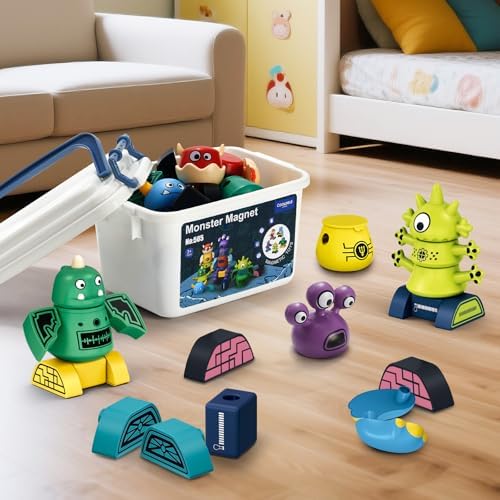 STEM Magnetic Robot Building, Toys for Kids 3 4 5 6 7 8, Transformable Stacking Bots with Storage Box, Creative Learning Christmas and Birthday Gifts for Boys Girls 3-5 4-8 - Image 6