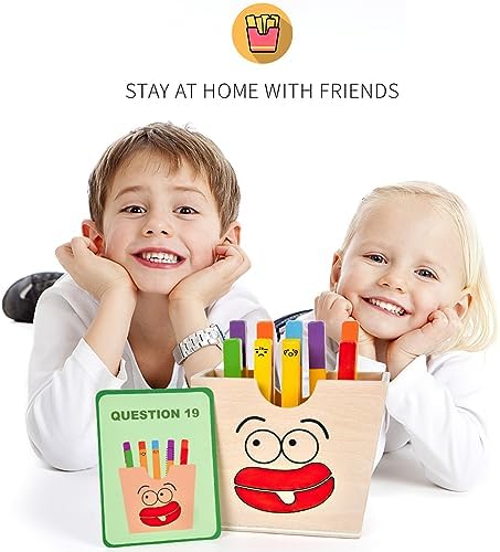 Wooden French Fries Sorting & Stacking Toys, Montessori Toys for 3+ Year Old, Preschool Educational Toys to Develop Fine Motor Skills - Image 4