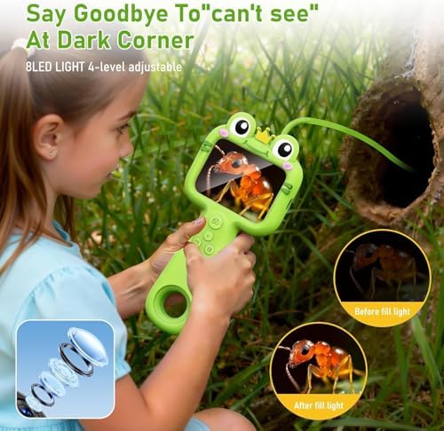 Kids Borescope Camera with Light, 2.4" HD Screen Snake Camera, STEM Educational Science Toy for Boys & Girls Ages 3-13, Outdoor Adventure, Camping, Nature Exploration(Green) - Image 5