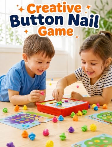 AluAbi Large Button Art Toy for Toddlers, Mosaic Peg Board, Ages 3+ - Image 5